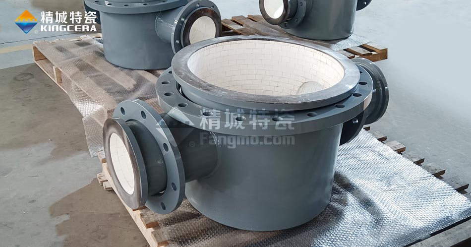 ZTA弧形陶瓷内衬三通管路