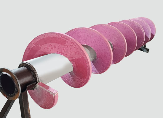 <strong>耐磨陶瓷绞龙叶片_螺旋输送机提升机陶瓷叶轮</strong>