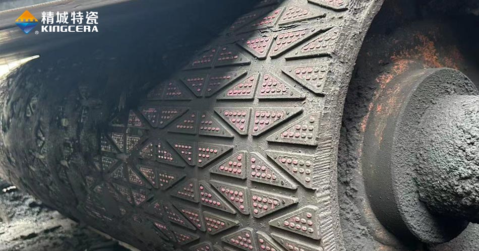 煤炭船埠陶瓷滚筒包胶